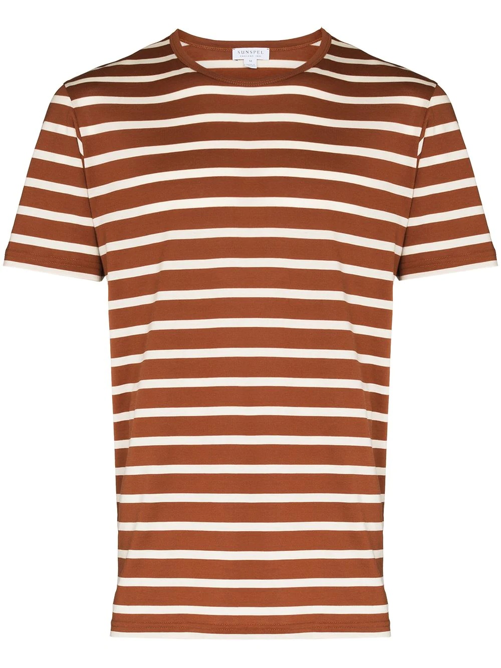 stripe-pattern cotton T-shirt - 1