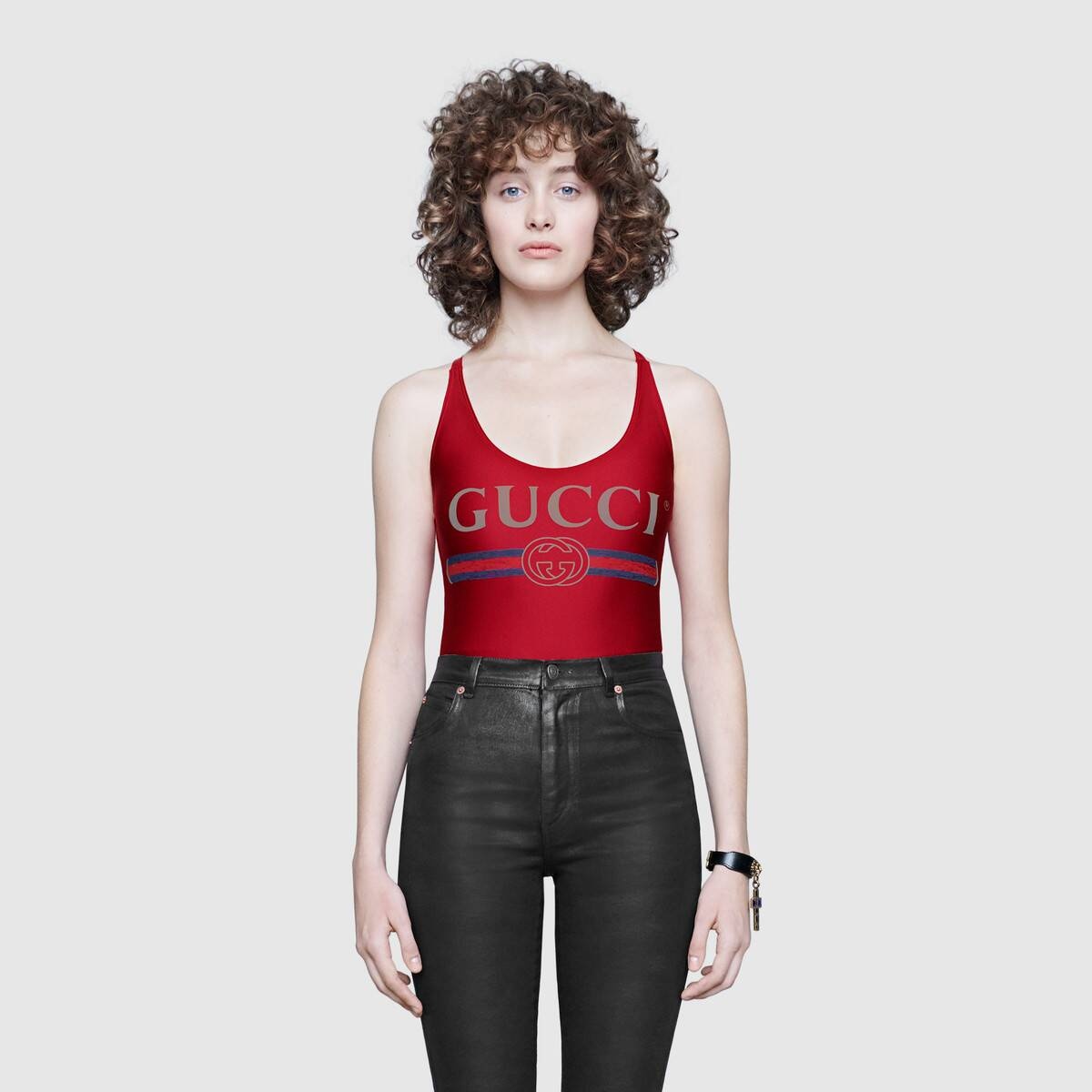 Sparkling swimsuit with Gucci logo - 3