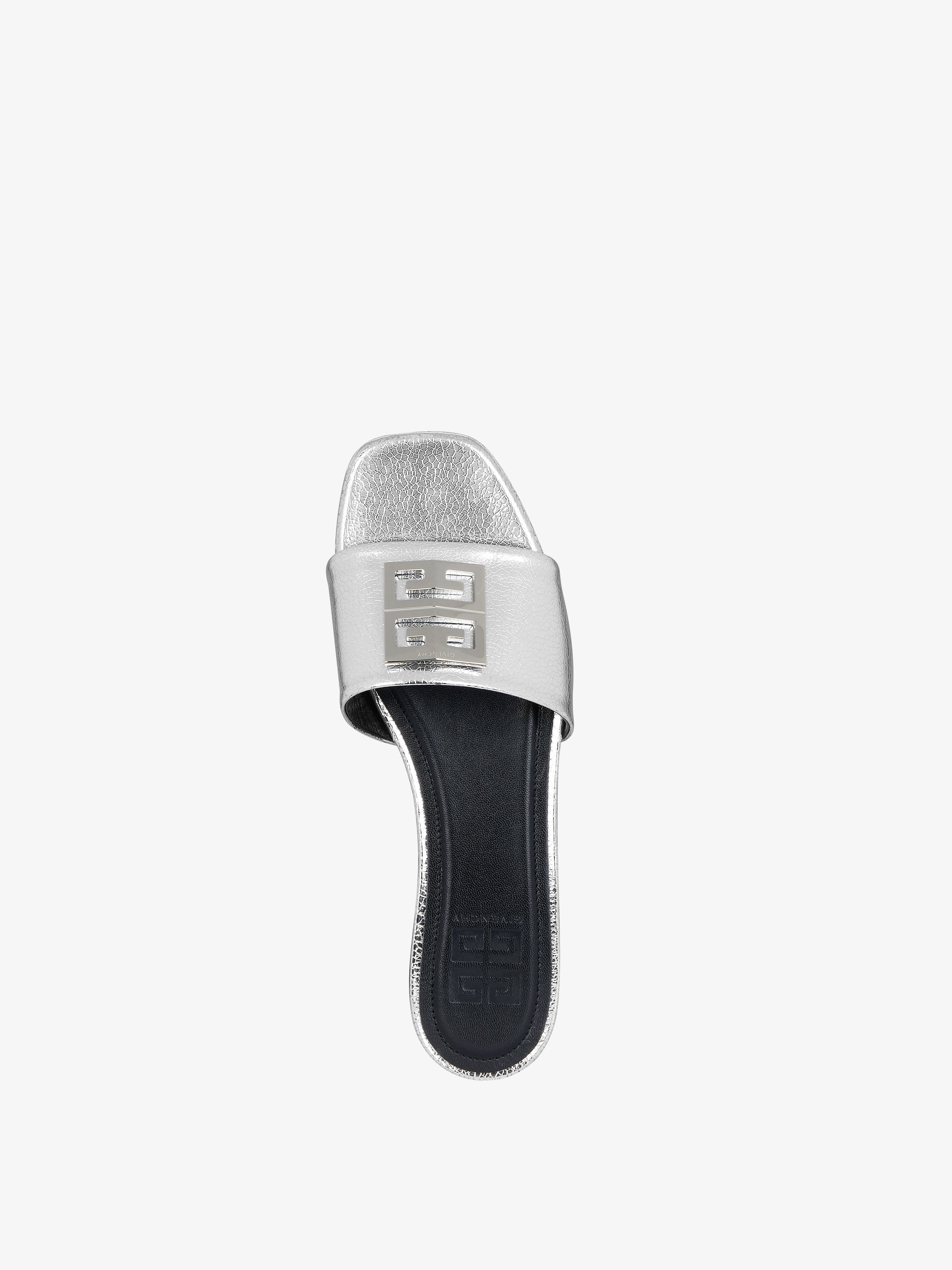 4G FLAT MULES IN METALLIC LEATHER - 4