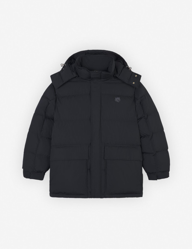 HOODED PUFFER IN NYLON WITH BOLD FOX HEAD PATCH 1