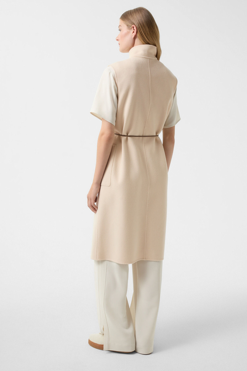 Double-face wool vest Megan in Cream 3