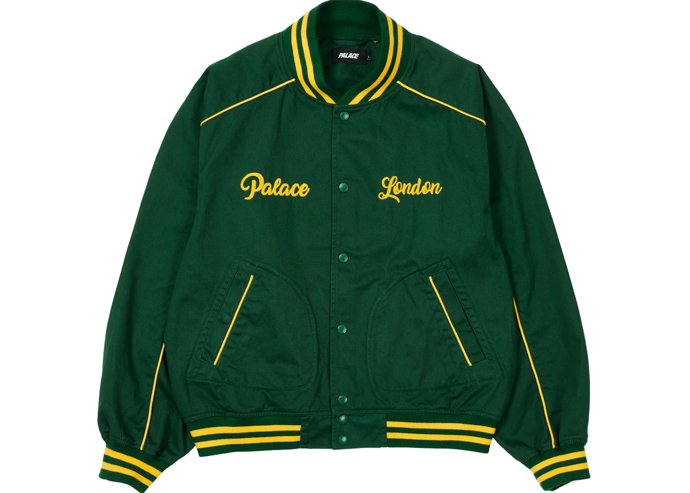 Palace Chain Stitch Bomber Jacket Green - 2