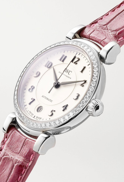 IWC Schaffhausen Da Vinci Automatic 36mm stainless steel, alligator and diamond watch outlook