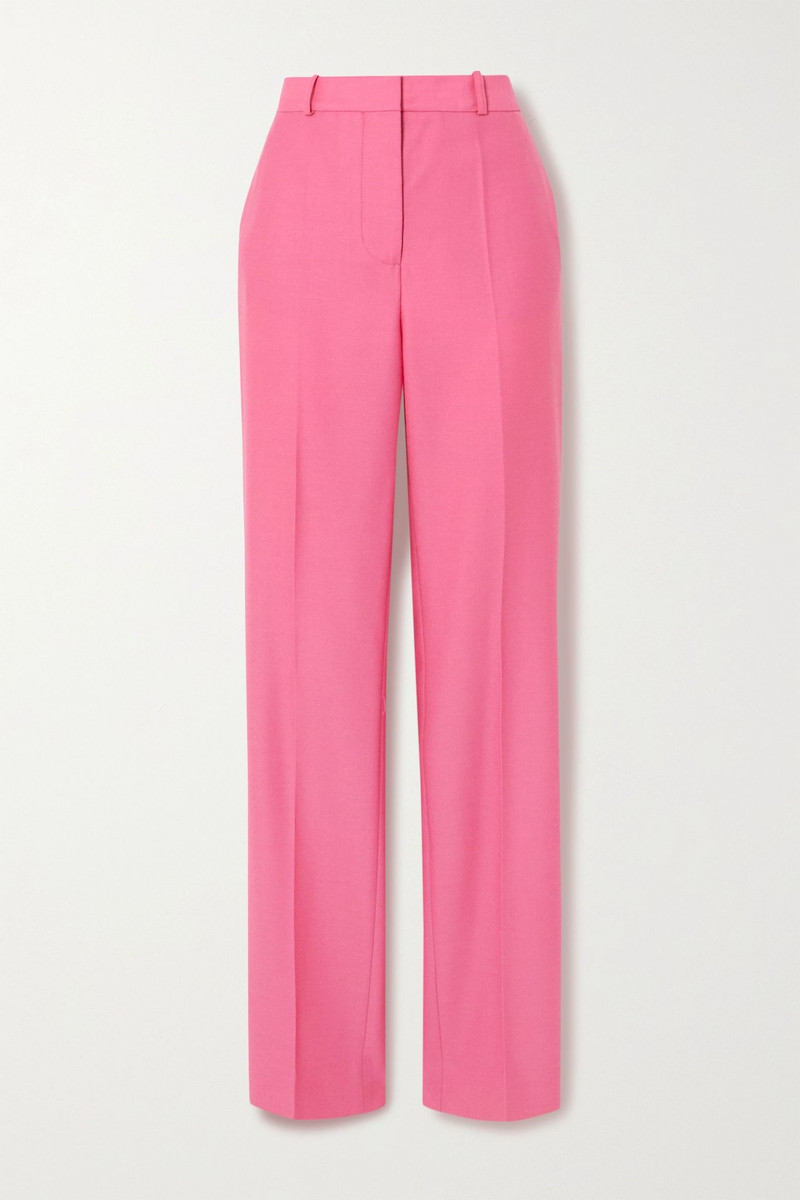 Drainpipe wool straight-leg pants - 1