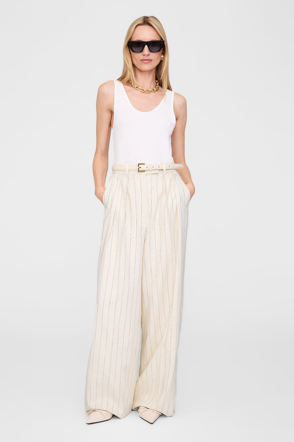 ANINE BING Ginny Bodysuit - Off White | REVERSIBLE
