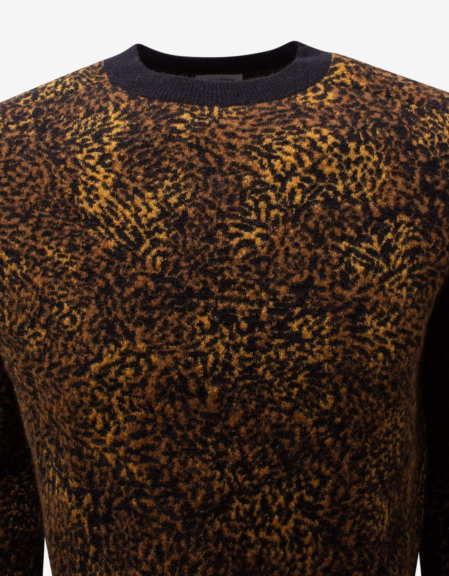 Saint Laurent Leopard Print Wool-Blend Sweater - 3