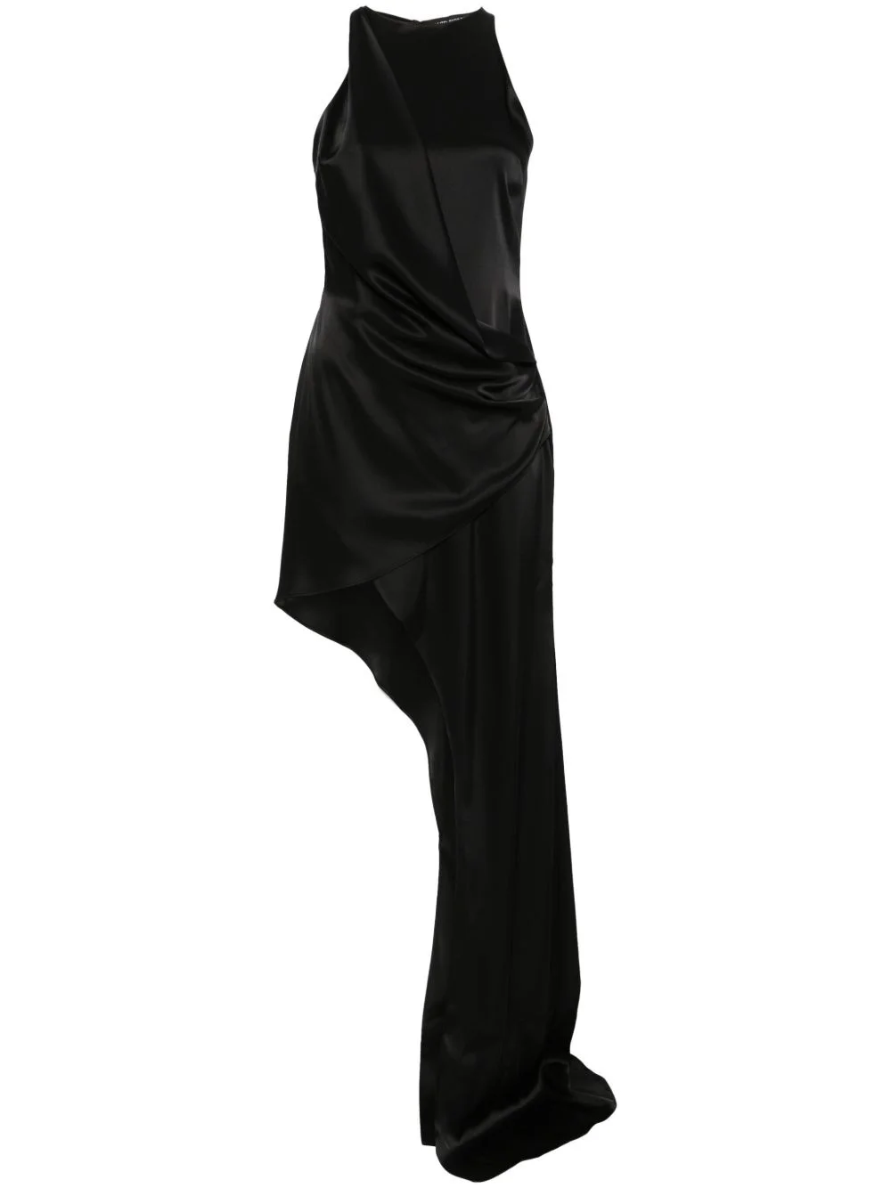 draped asymmetric maxi dress - 1