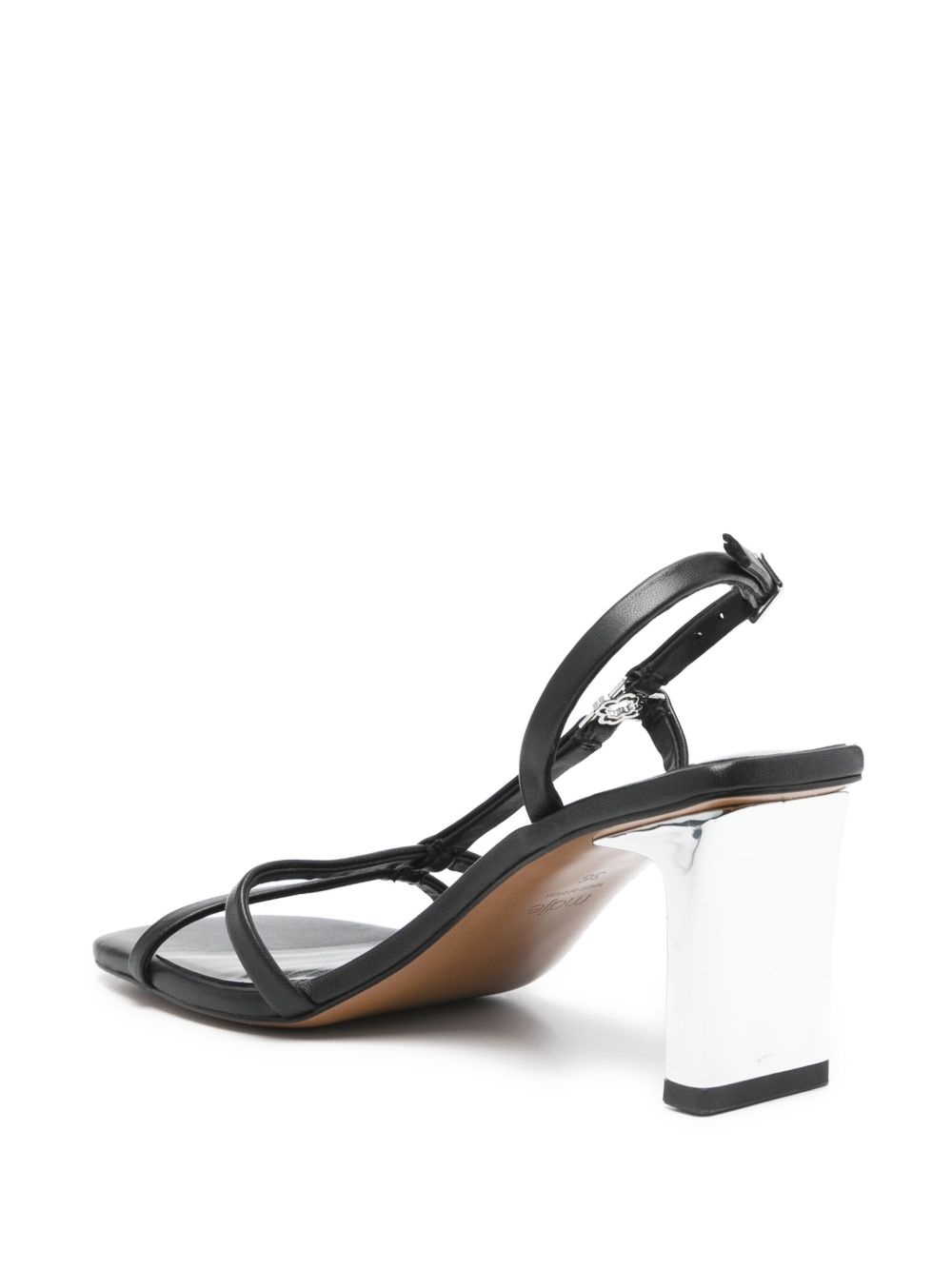 80mm leather sandals - 3