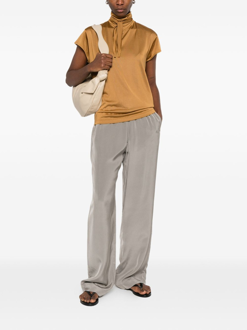 Lemaire tie-neck short-sleeve T-shirt outlook