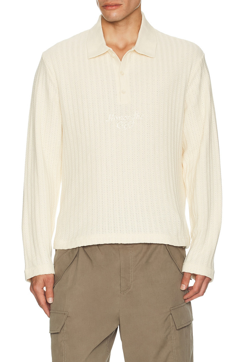 Long Sleeve Knit Polo 4