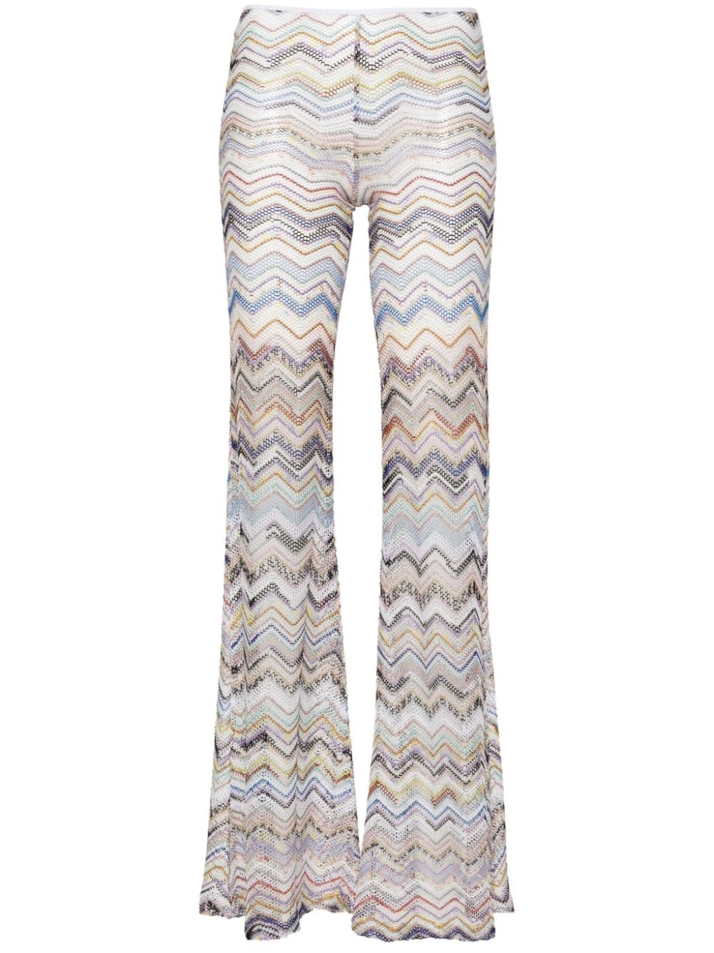 zigzag flared trousers - 1