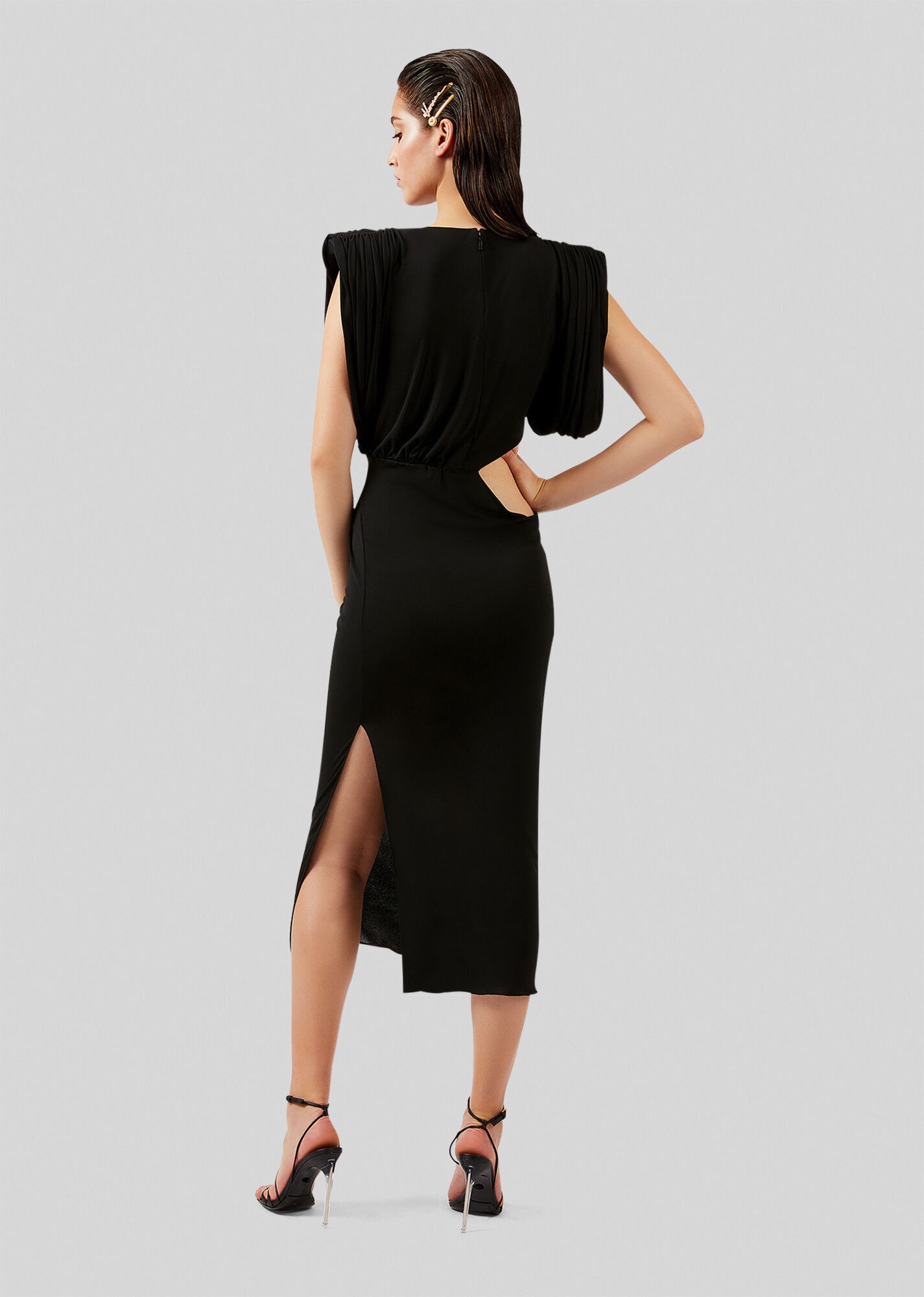 Sculptural Shoulder Cut-Out Dress - 3