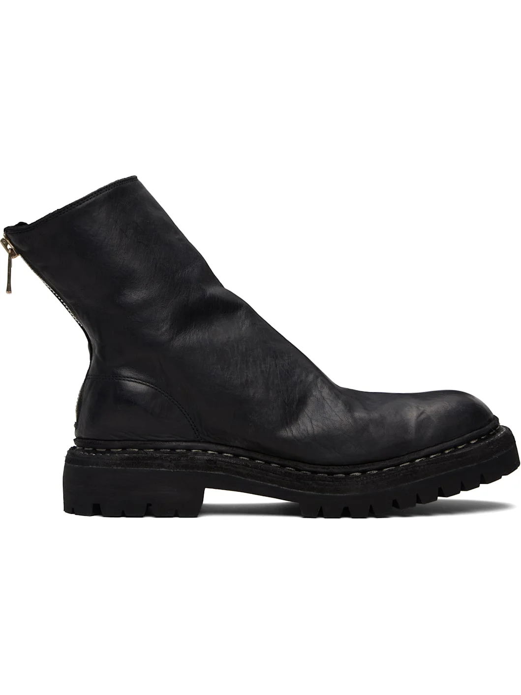 Black Soft Horse Leather 796 Boots - 1