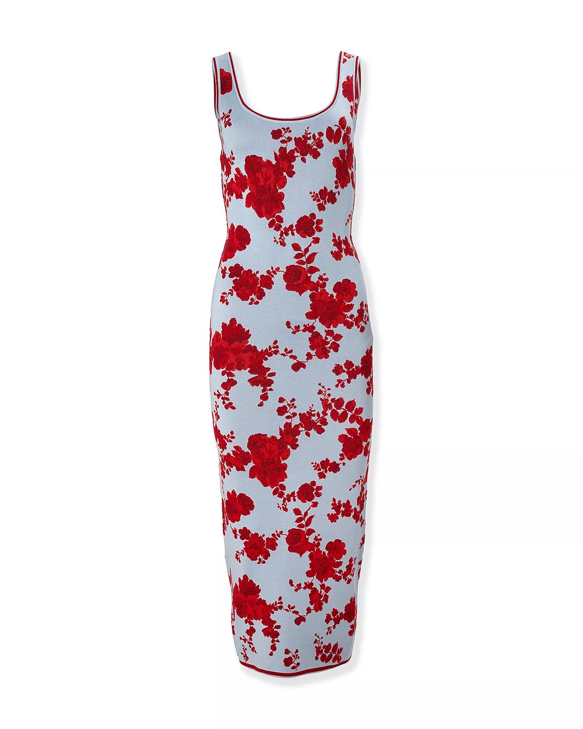 Silk Sleeveless Scoop Neck Midi Dress - 1