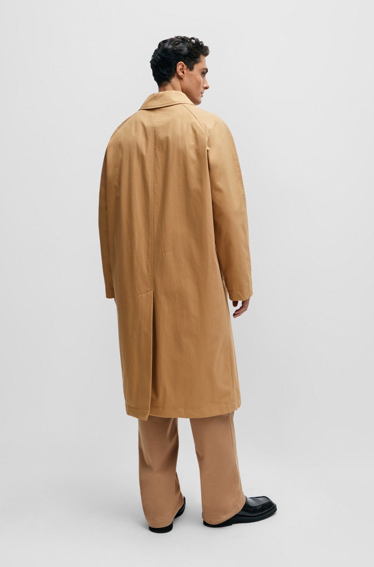 RELAXED-FIT COAT IN COTTON WITH CONCEALED CLOSURE - 5