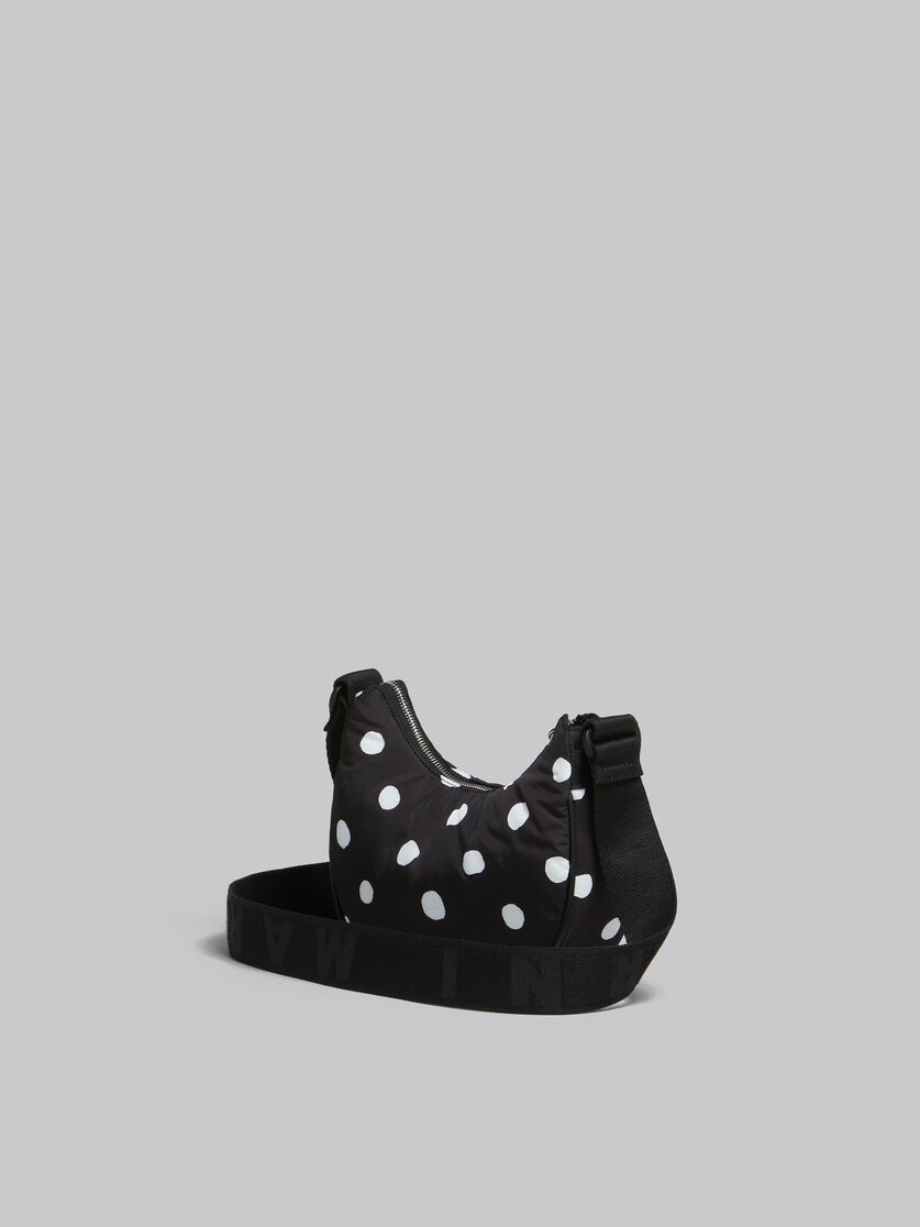 BLACK POLKA-DOT PUFF HOBO SMALL BAG - 3