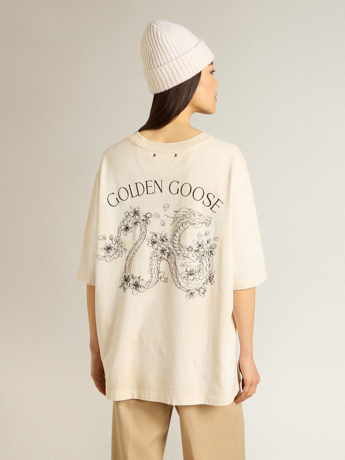Aged white CNY T-shirt - 7