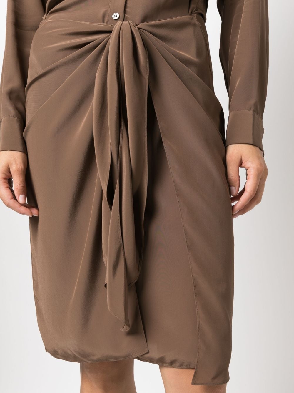 Sarong draped shirtdress - 5