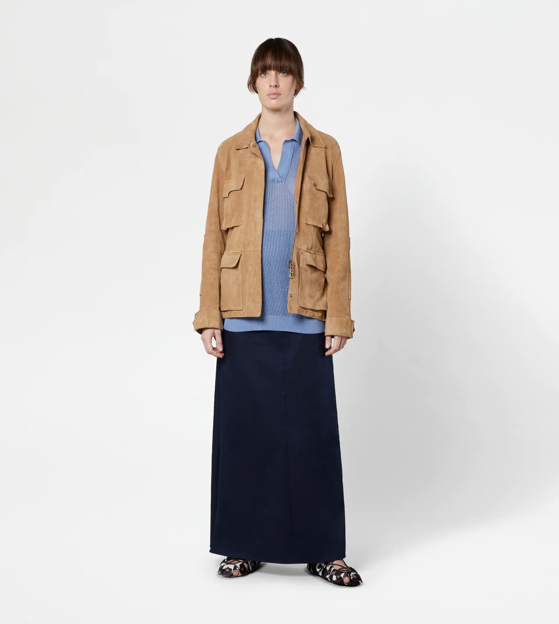 SUEDE JACKET - BEIGE - 2