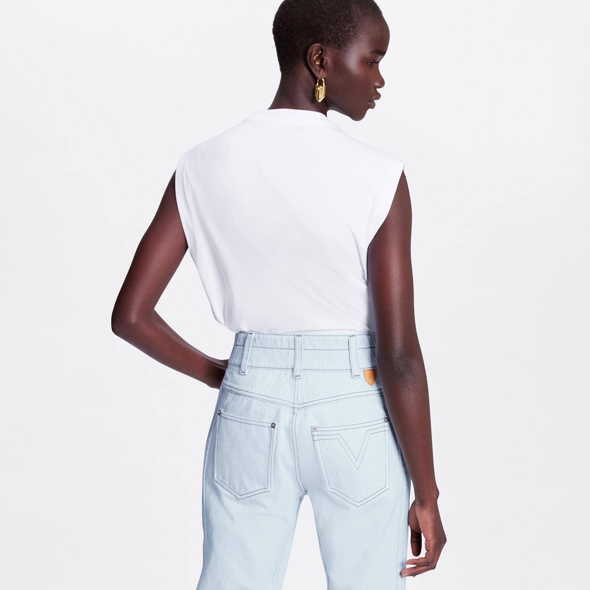 Structured Washed Denim Jeans - 5