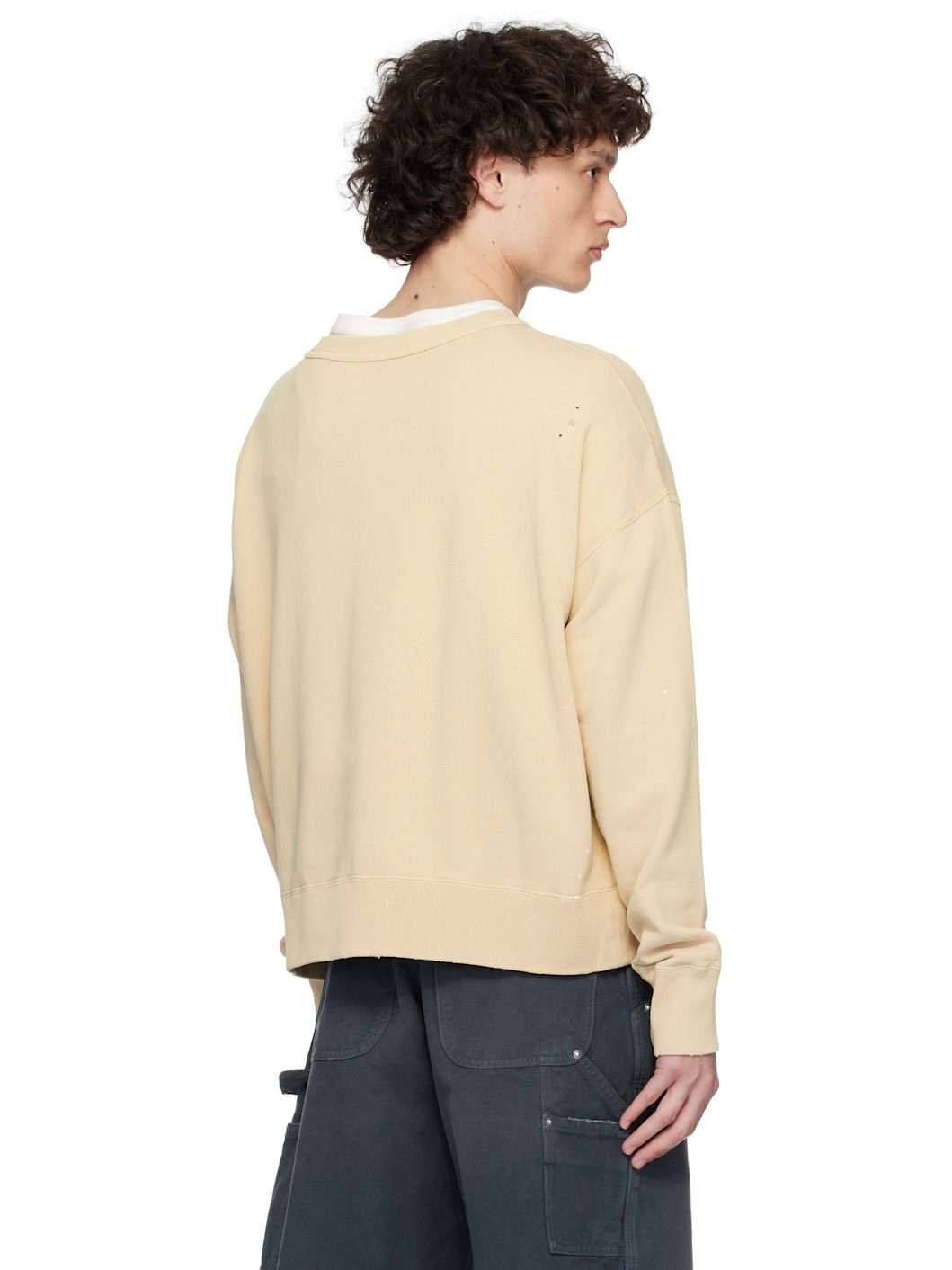 Beige Grafitti Logo Sweatshirt - 3