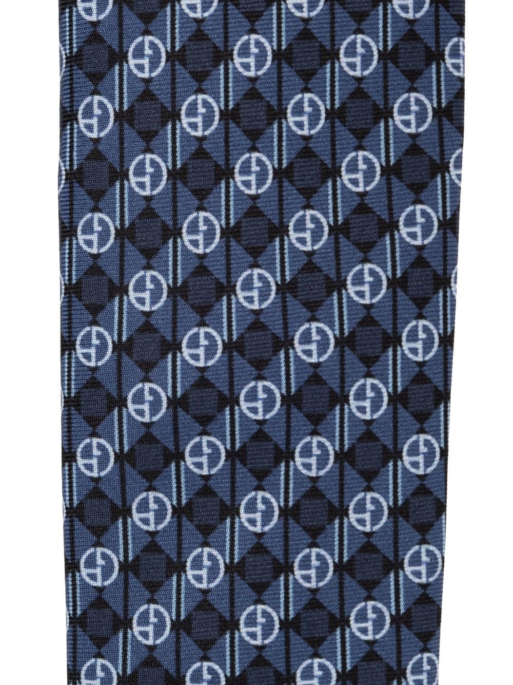 monogram-print silk tie - 2