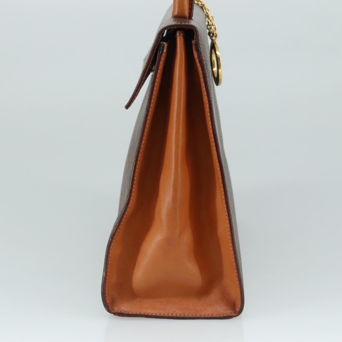 CELINE Macadam Canvas Hand Bag Pvc Leather Brown - 5