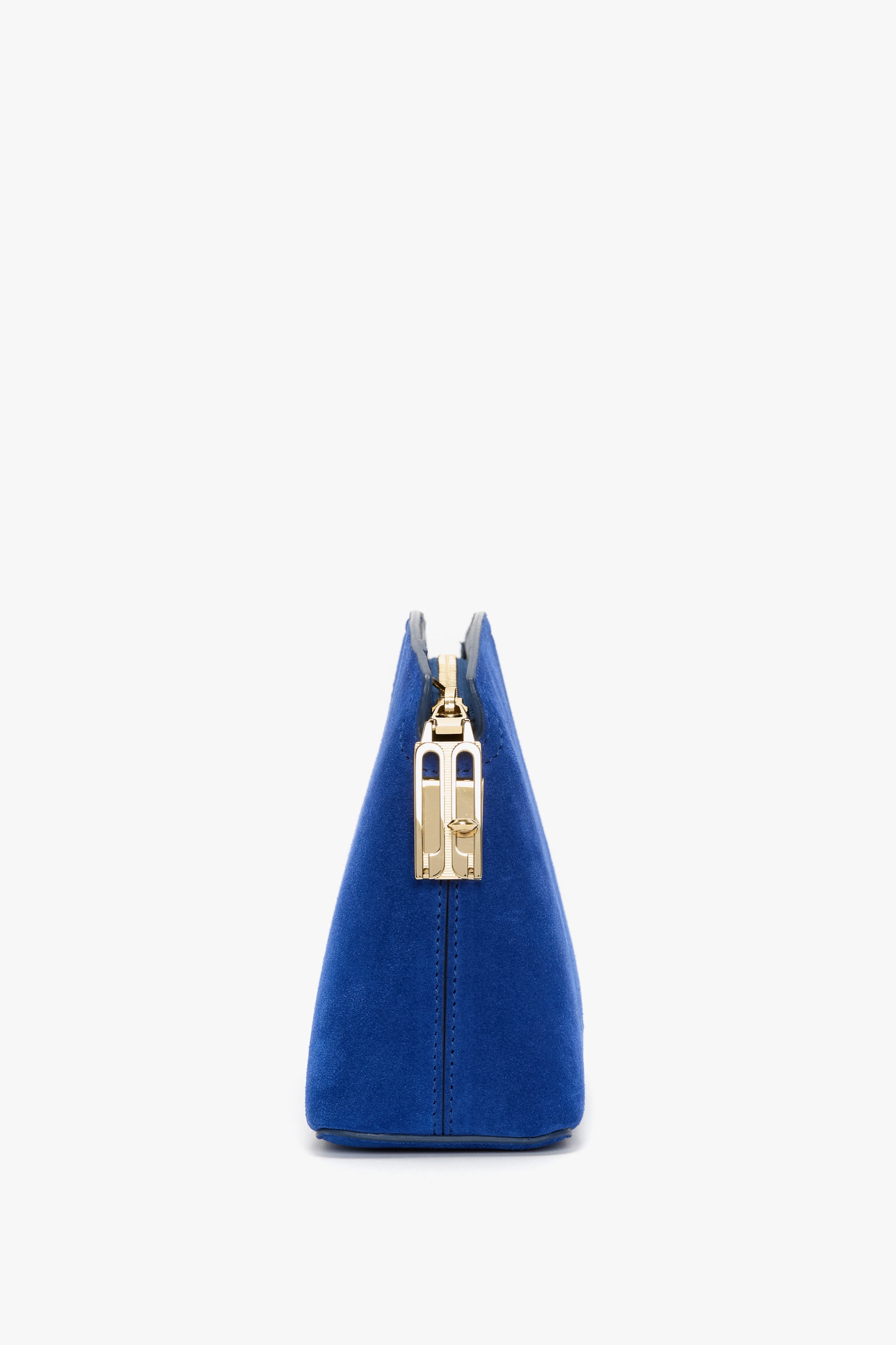 Victoria Crossbody Bag In Sapphire Blue Suede - 3