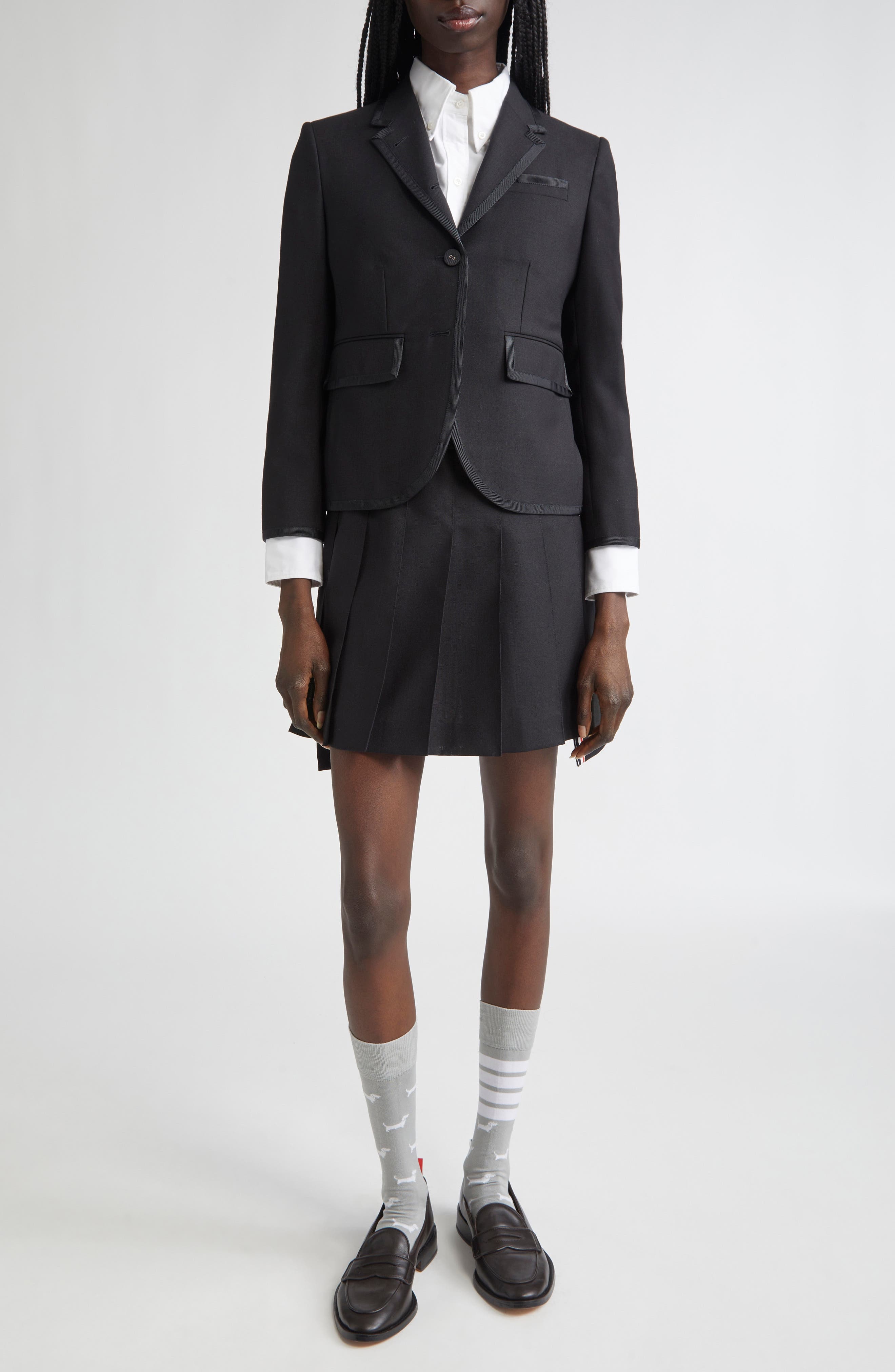 Thom Browne High Armhole Wool Fresco Sport Coat in Black at Nordstrom - 2