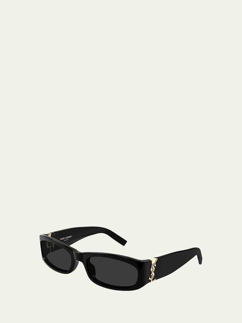 SAINT LAURENT YSL 55mm Rectangular Acetate Sunglasses outlook