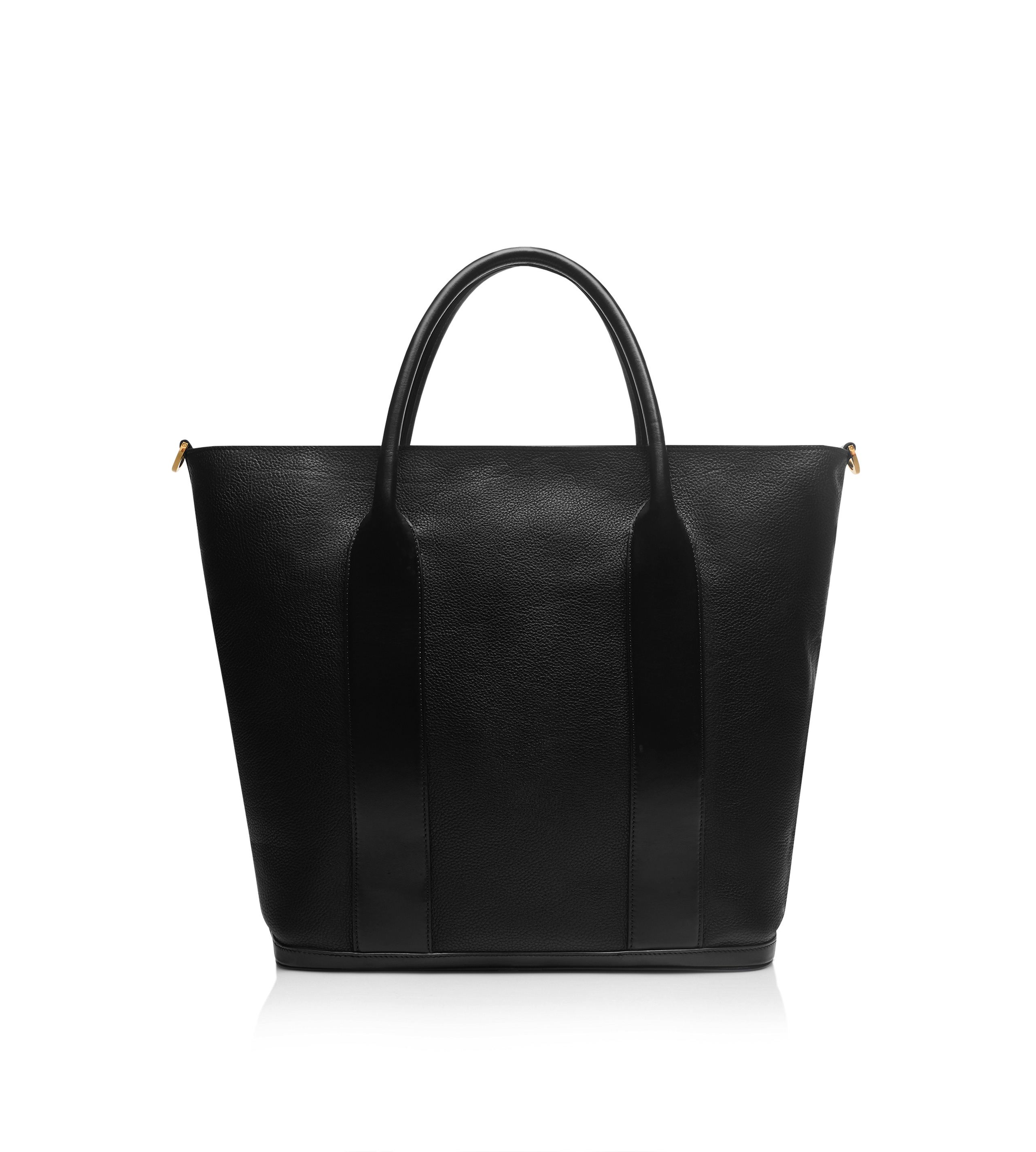 GRAIN LEATHER SHOPPER WITH ZIP - 3