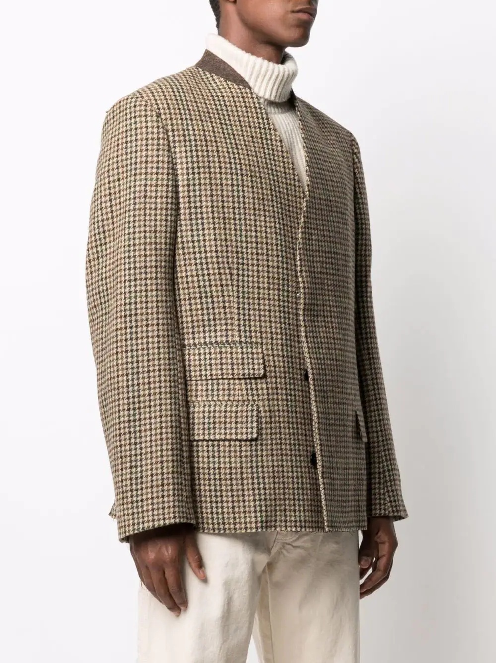 tweed single-breasted jacket - 2