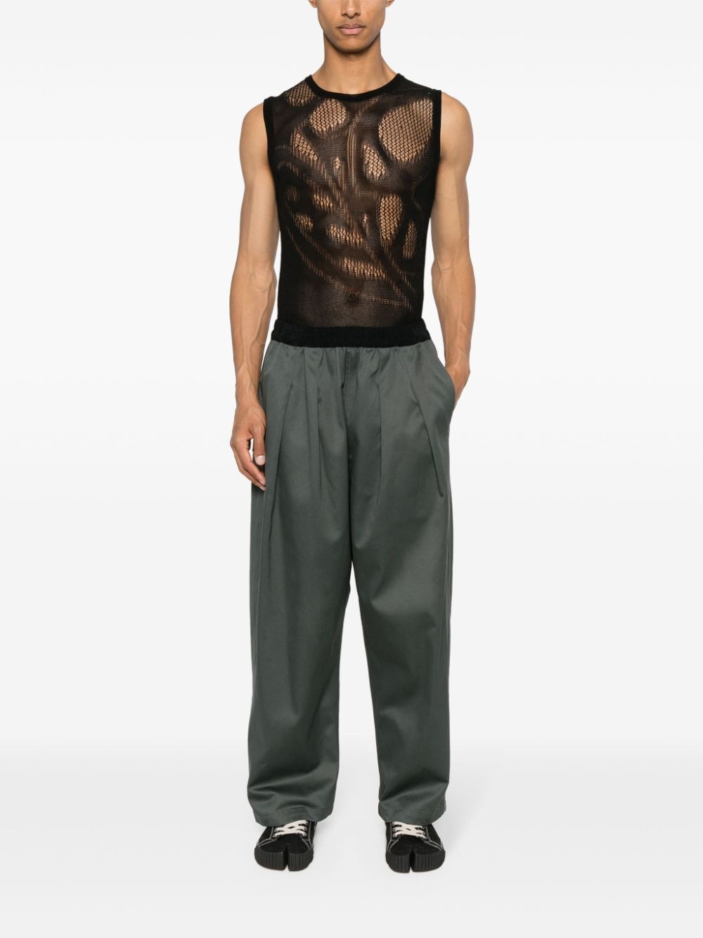 twill loose-fit trousers - 2
