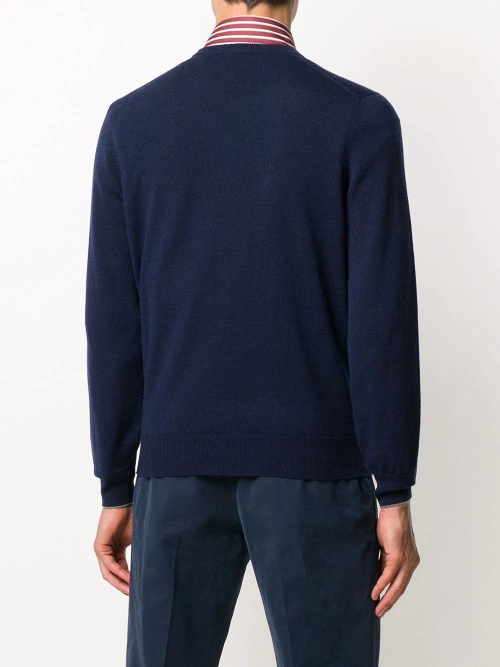 plain v-neck jumper - 4