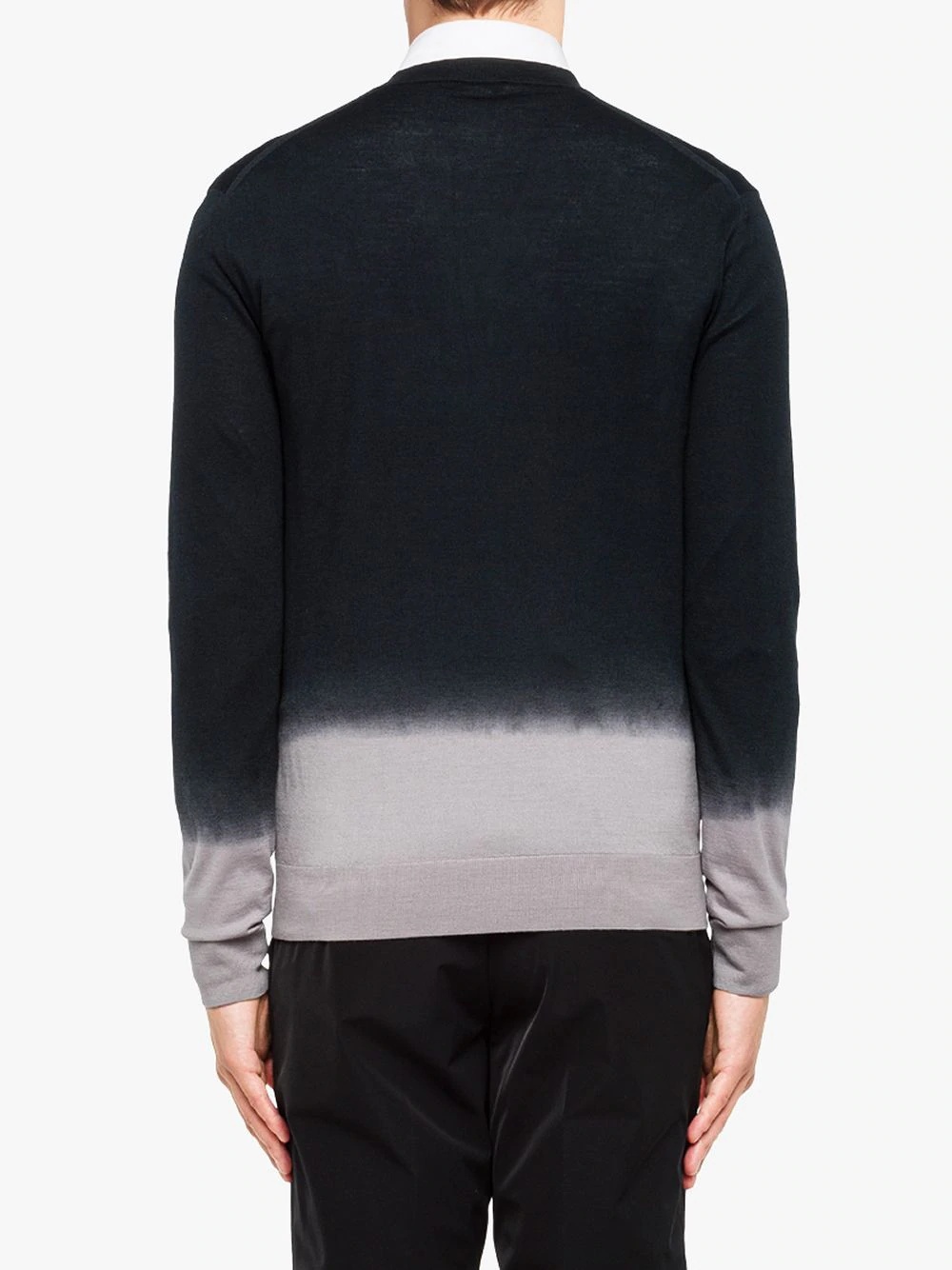 gradient-effect wool jumper  - 4