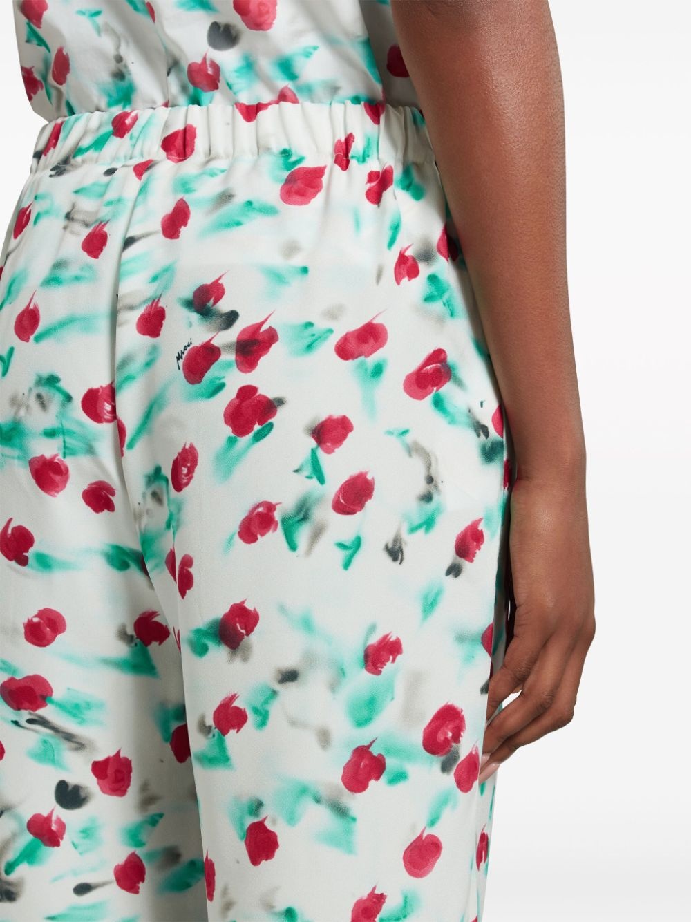 floral-print cropped trousers - 5
