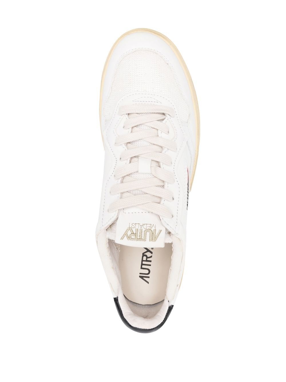 leather plow-top sneakers - 4