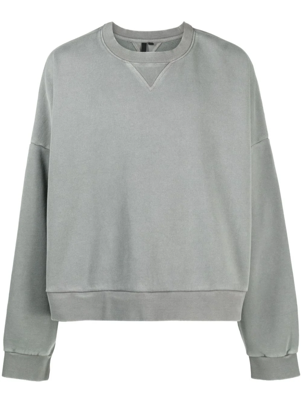 mélange-effect cotton sweatshirt - 1