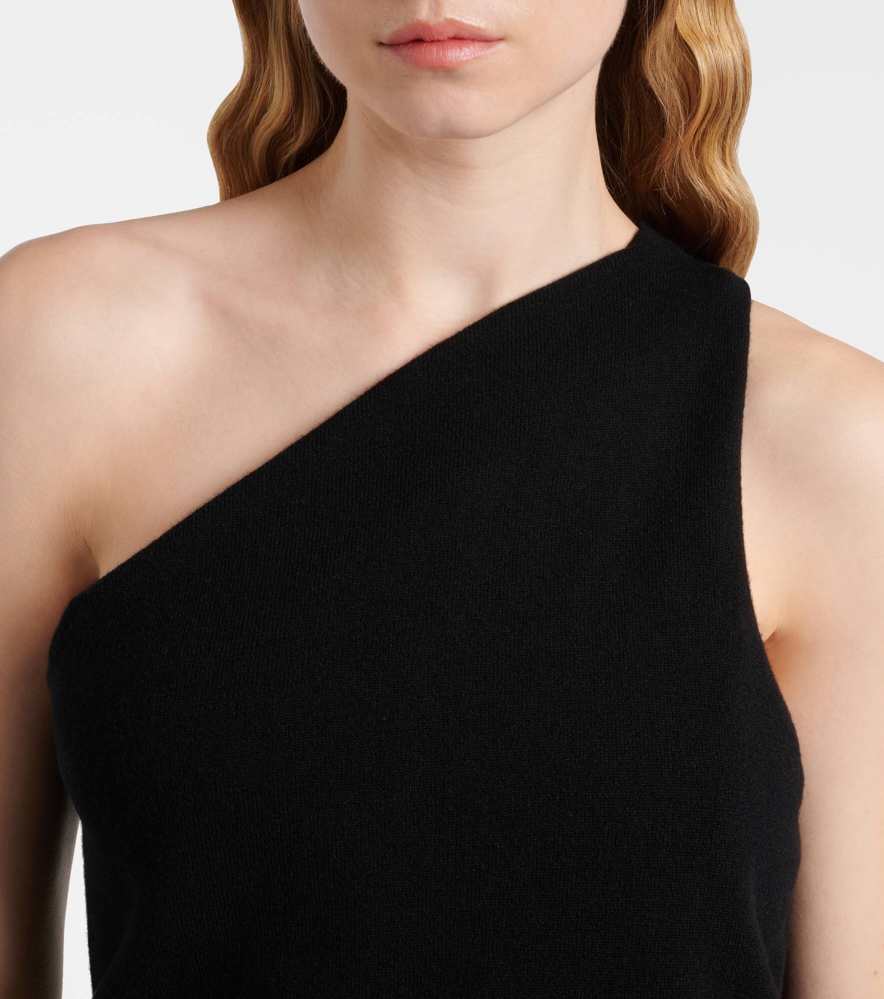 One-shoulder wool and cashmere-blend top - 5