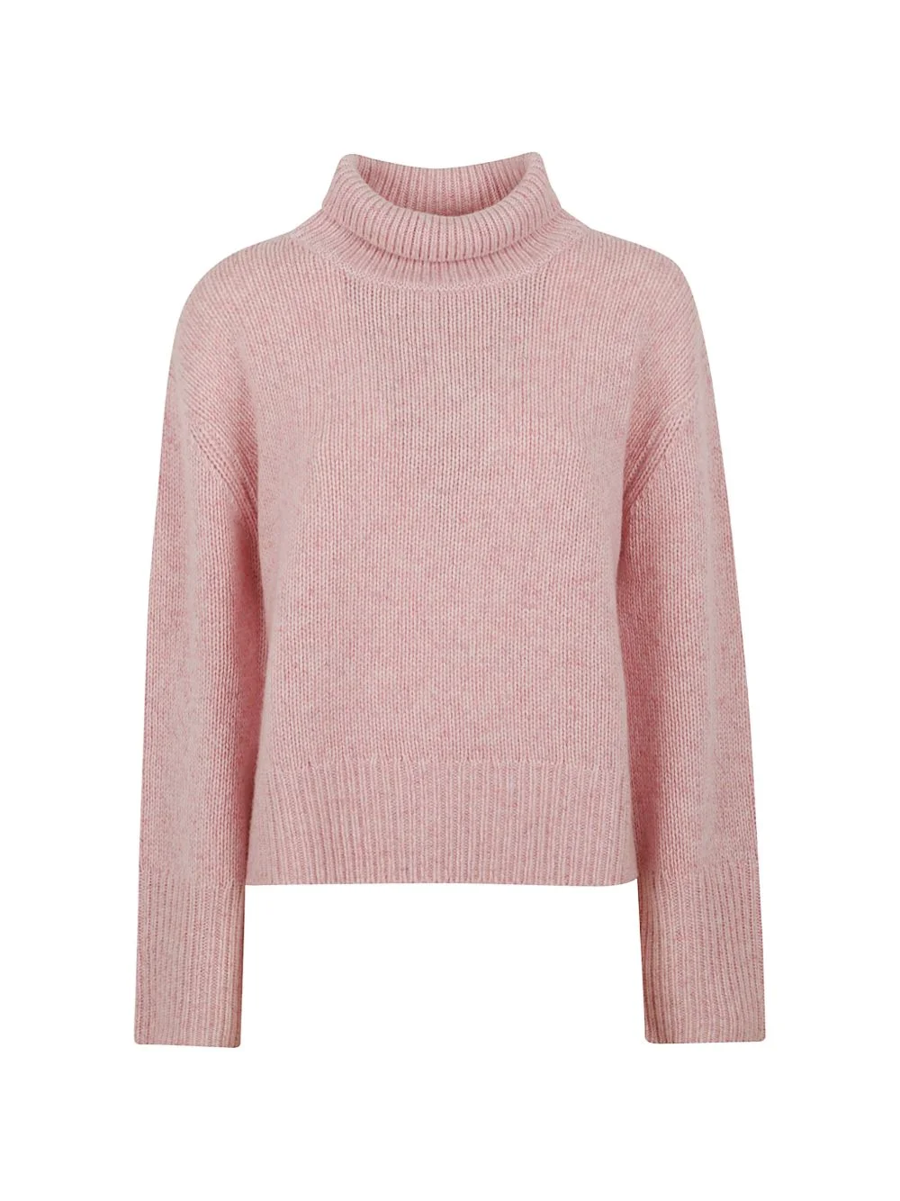 roll-neck ribbed-trim sweater - 1