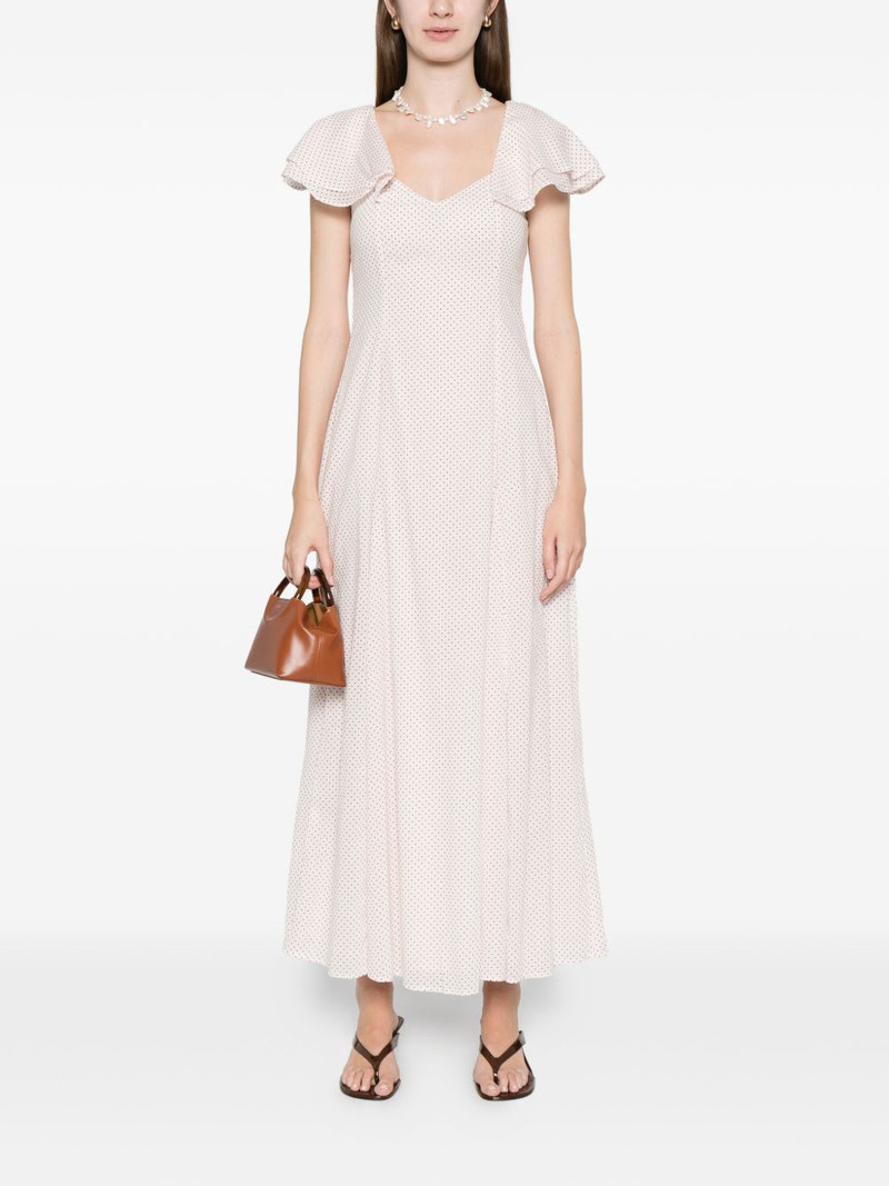 POSSE Marlowe flutter scoop-neck midi dress outlook