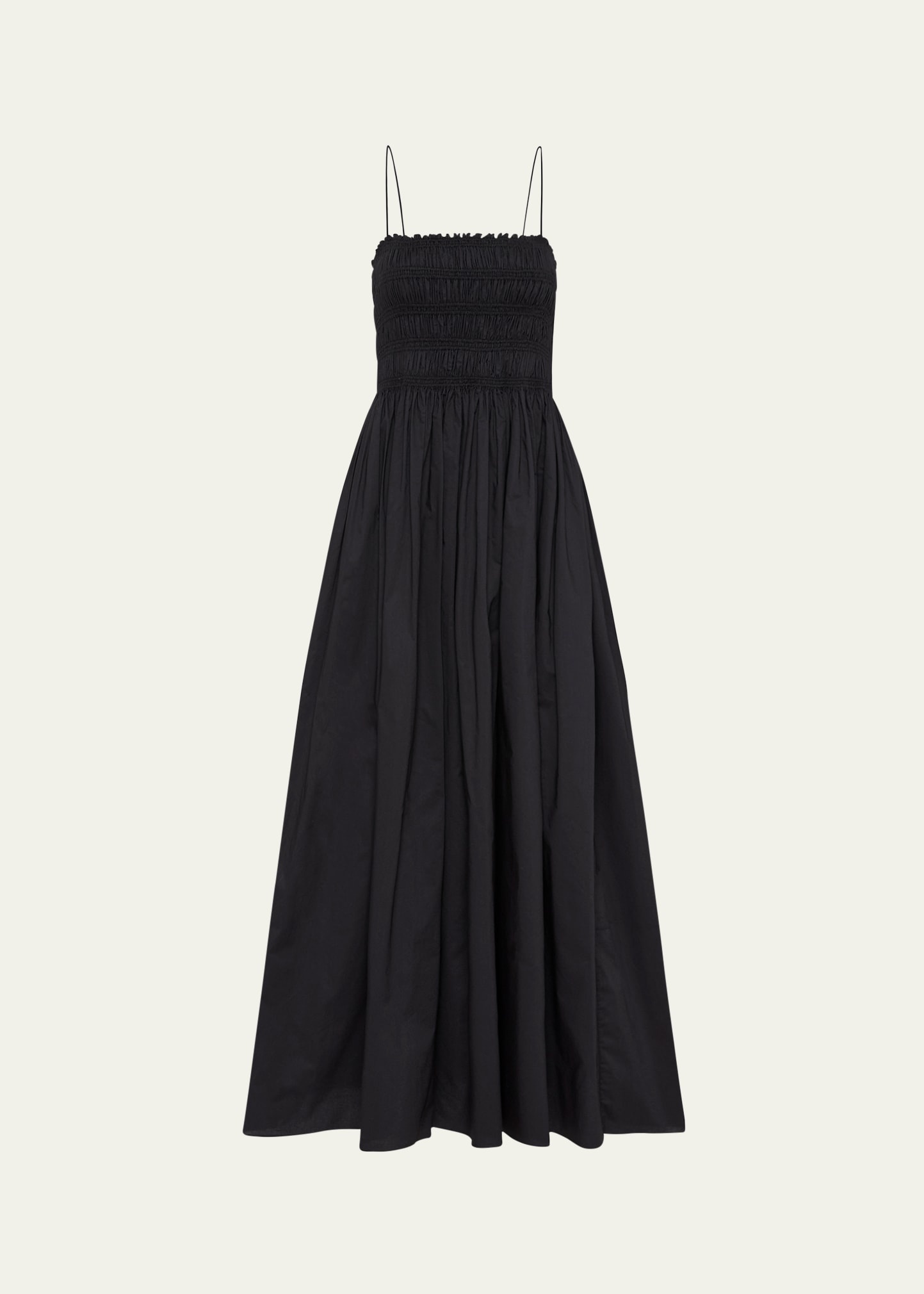 Shirred Bodice Maxi Dress - 1