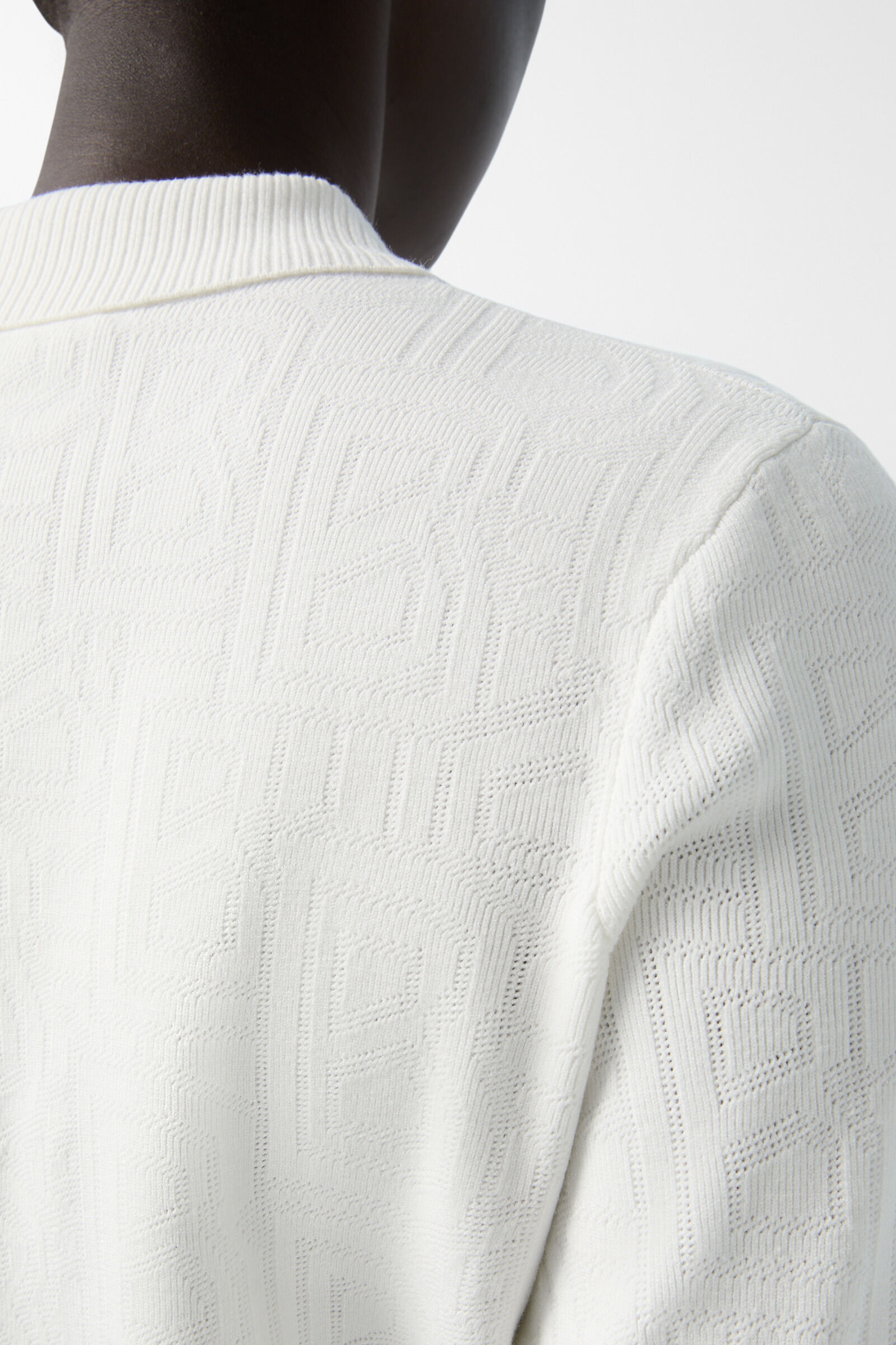 Maia knitted polo shirt in Off-white - 4