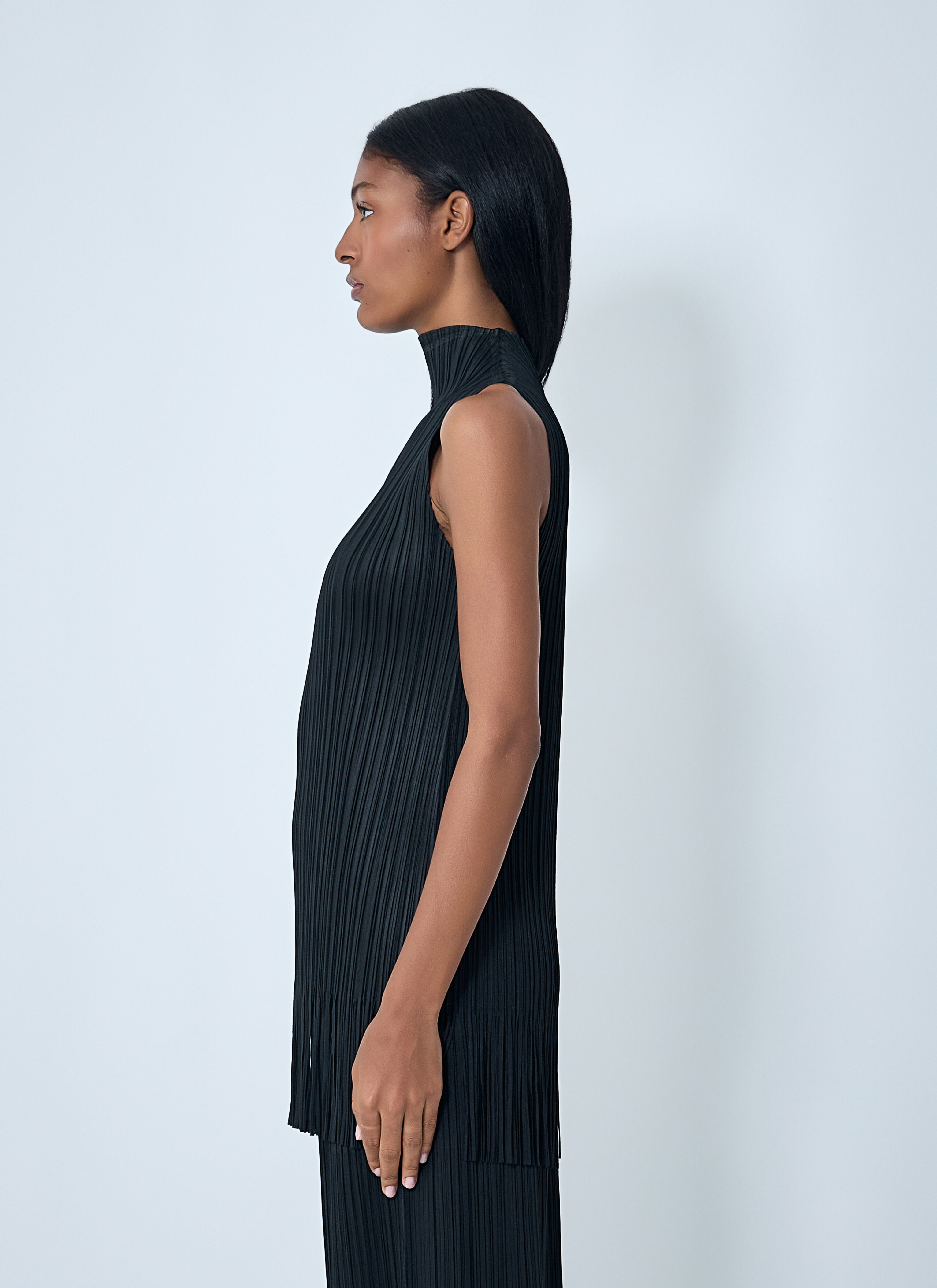 Pleated Wave Tunic Top - 3