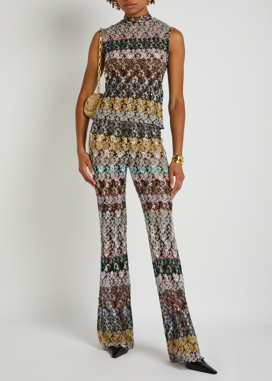 Missoni Striped Metallic-knit Trousers - 4