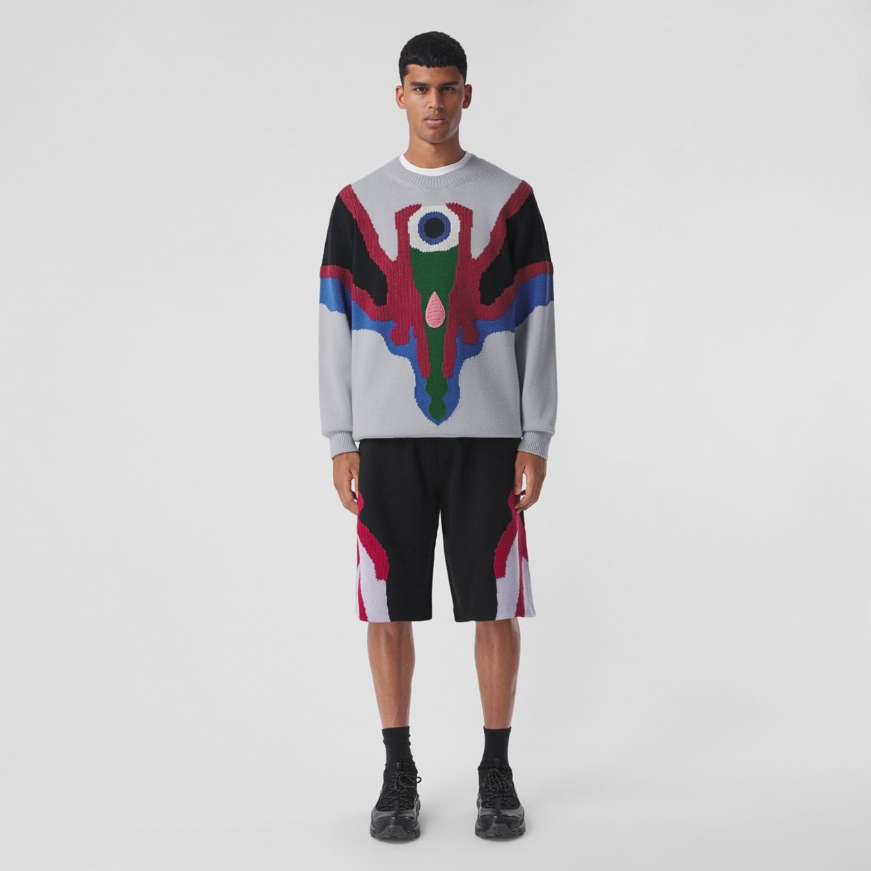 Geometric Intarsia Wool Sweater - 2