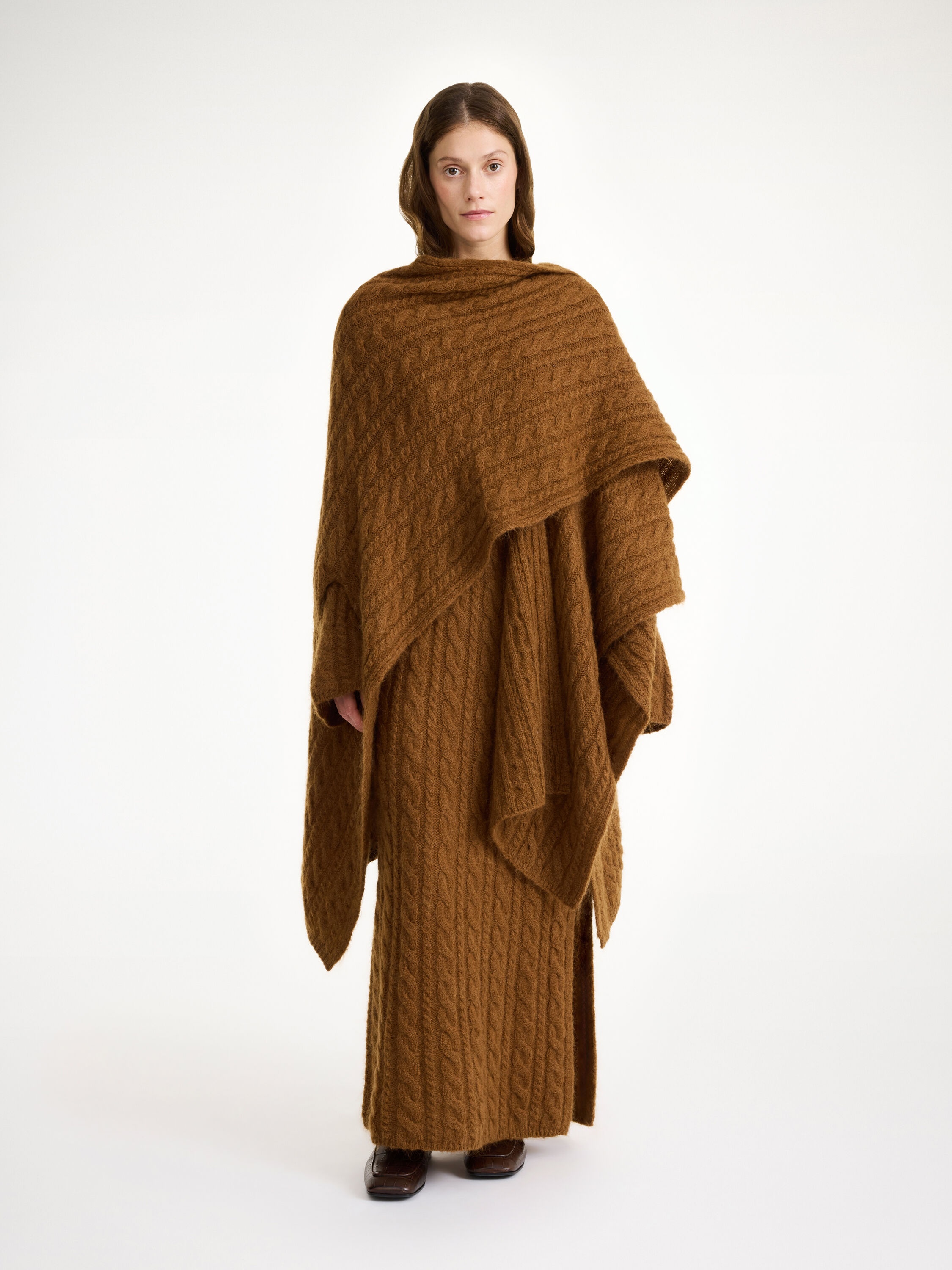 Kassillas wool-blend poncho - 1