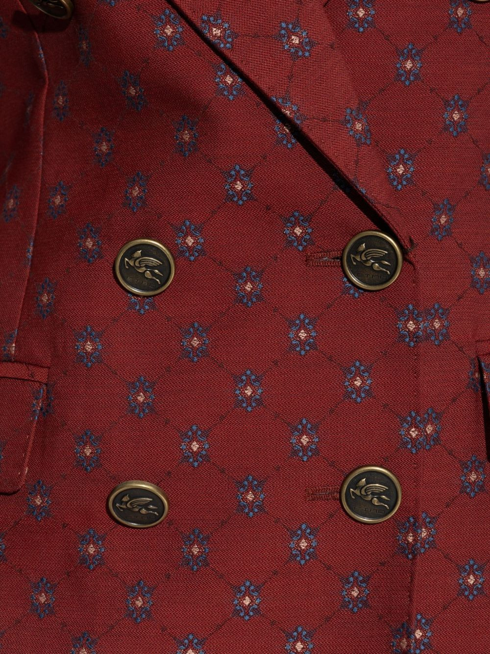 paisley-print double-breasted blazer - 5