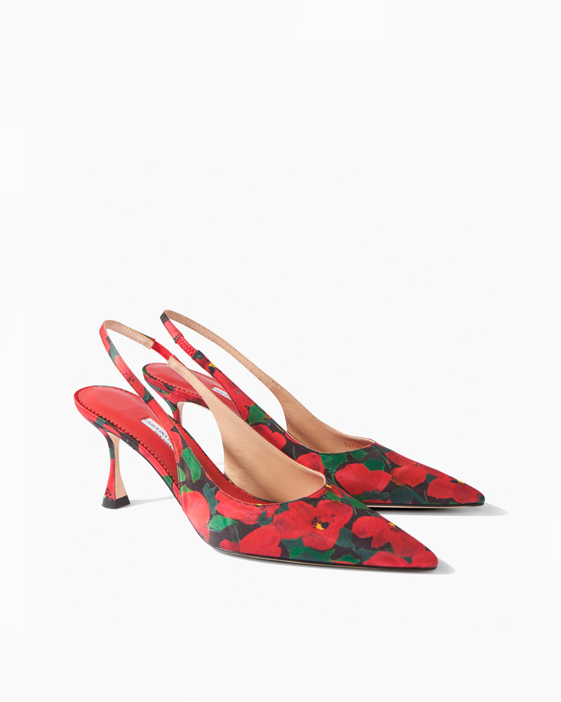 CAROLINA HERRERA Kitten Heel in Printed Fabric outlook