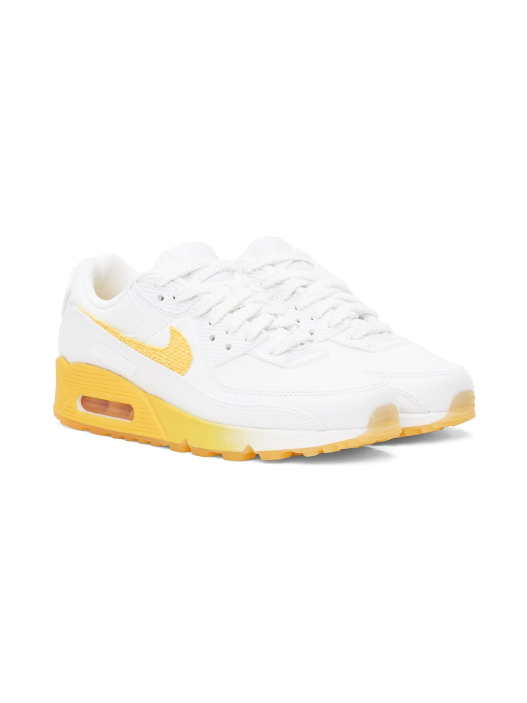 White & Yellow Air Max 90 SE Sneakers - 4